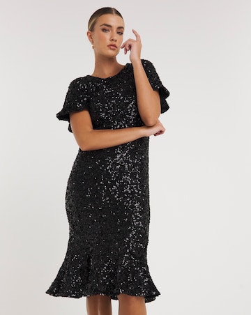 Joanna Hope Sequin Midi Dress