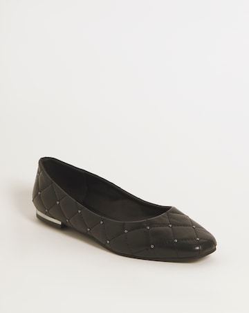 Chantal Quilted Ballerina Shoes Extra Wide EEE Fit Simply Comfort