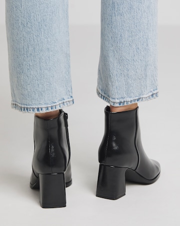 Loise Block Heel Ankle Boots - Wide Fit (E)