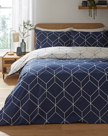 Oberon Navy Duvet Set