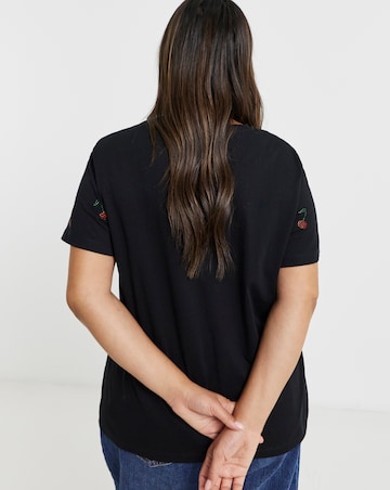 Black Hot Fix Cherries T-Shirt