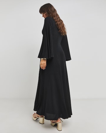 Flounce London Sparkle Metallic Jersey Maxi Dress