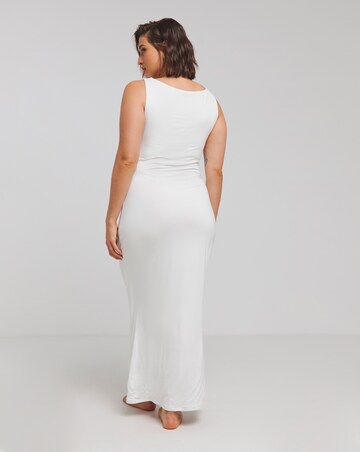 TALA 365 Ruched Side Boat Neck Maxi Dress