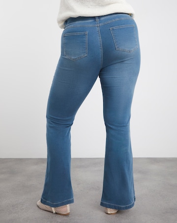 Erin Mid Blue Pull On Bootcut Jeggings