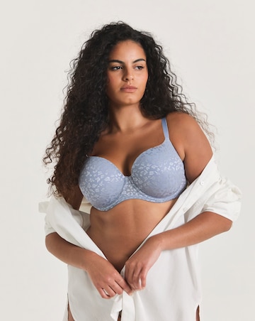 Pretty Secrets (3 Pack) Animal Lace T-Shirt Wired Bras (B-F) Black/Grey/Pink