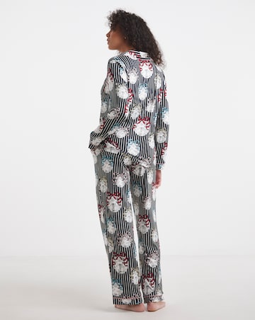 Chelsea Peers Jersey Button Up Disco Ball Print Pyjama Set