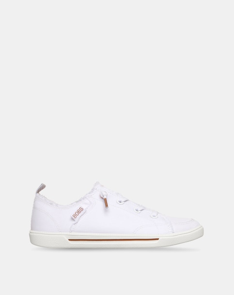 Skechers White B Cute 2.0 Canvas Slip On Trainers - Wide Fit (E)
