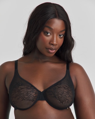 Gossard Glossies Lace Plunge Bra Black