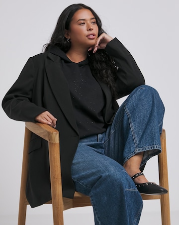 Black Diamante Hoodie