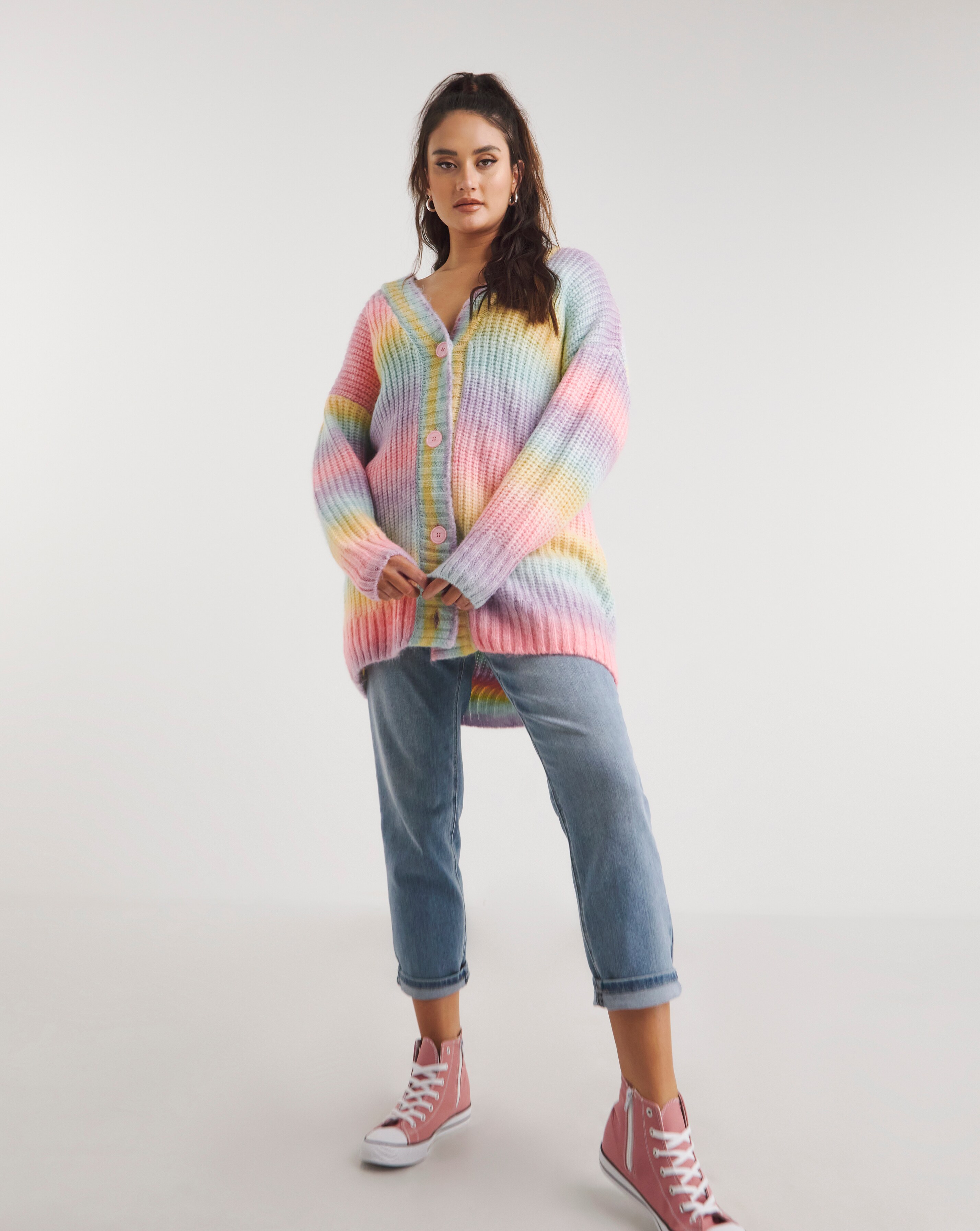 Striped best sale boyfriend cardigan