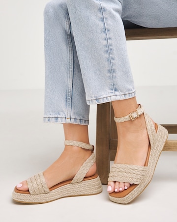 Orla Low Espadrille Wedge Sandals Extra Wide EEE Fit