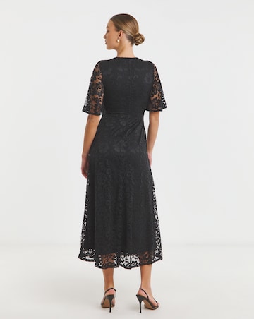 Flounce London Lace Short Sleeve Maxi Dress
