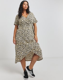 Leopard Print Supersoft Jersey Wrap Dress