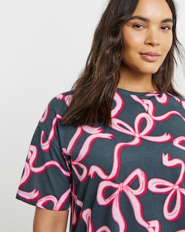 Simply Be (2 Pack) Value Bow Print Legging Pyjama Sets