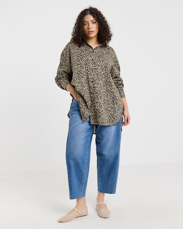 Leopard Animal Linen Mix Shirt