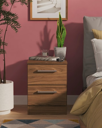 Briar Ready Assembled 2 Drawer Bedside