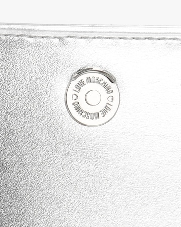Love Moschino Heart Basket Silver Cross-Body Bag