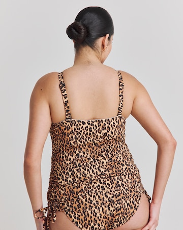 Simply Be Leopard Print Bandeau Tankini Top