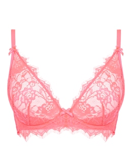 Figleaves Pulse Lace Underwired Plunge Bra B-GG - Watermelon