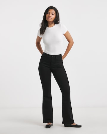 Black 24/7 Stretch Flared Jeans