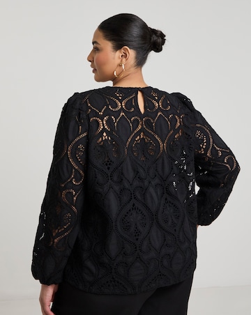 Joanna Hope Premium Broderie Blouse