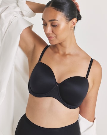 Figleaves Smoothing Multiway Balcony Bra (B-GG) Black