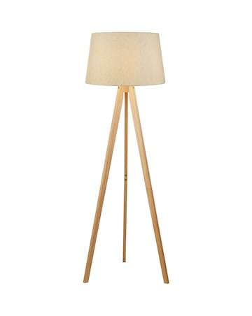 Wooden Tripod Floor Lamp