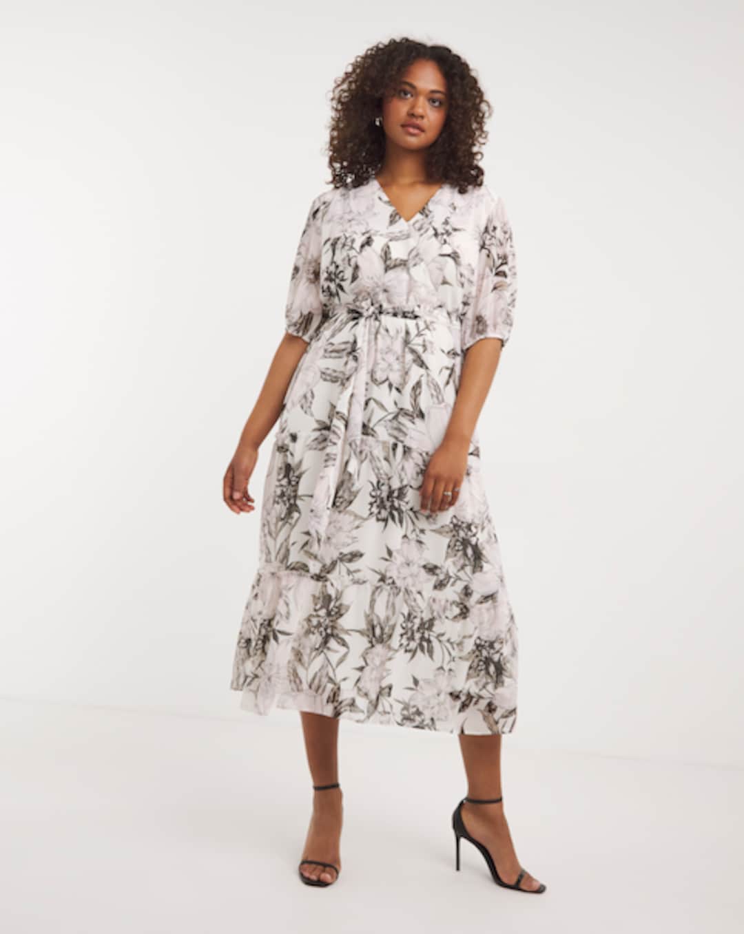 joanna hope prom dress Womens Joanna Hope White Printed Cotton Prom Dress US 12