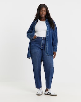 Mid Wash Smart Barrel Jean