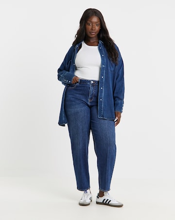 Mid Wash Barrel Jean