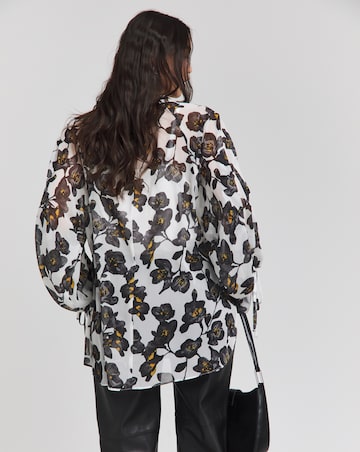 Joanna Hope Tie Sleeve Blouse