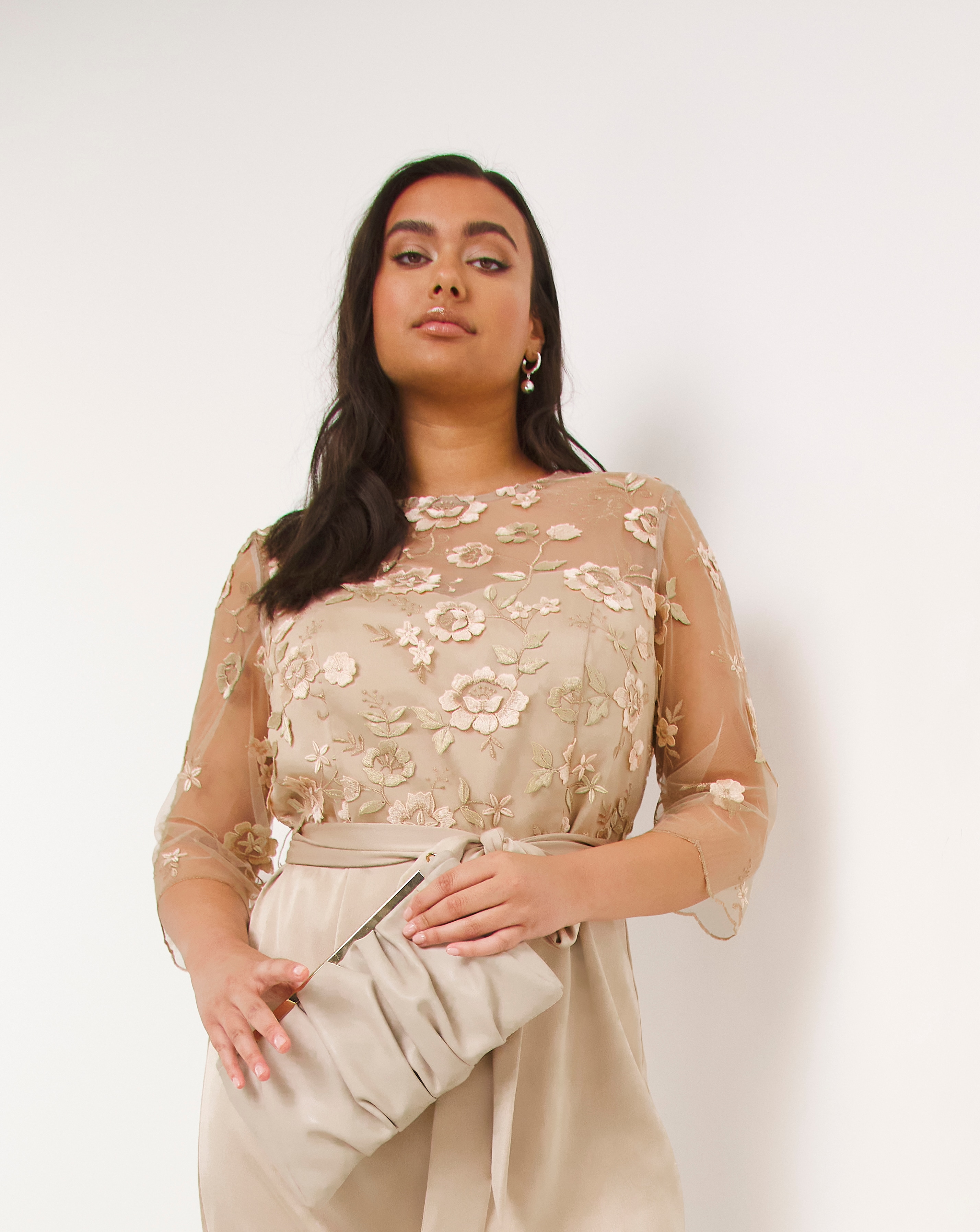 Joanna hope midi on sale scallop lace dress