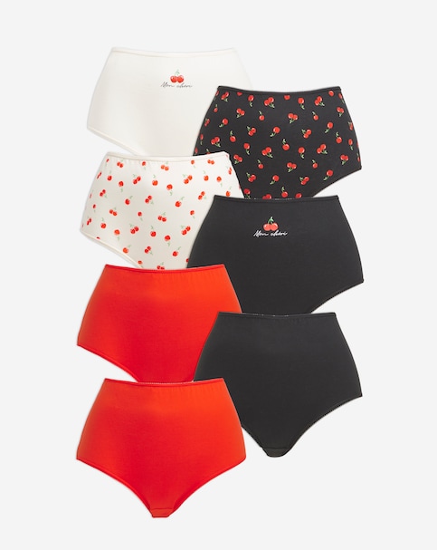 Pretty Secrets (7 Pack) Cotton Full Fit Brief Knickers