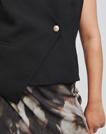 Joanna Hope Asymmetrical Waistcoat With Gold Detail