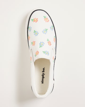 Helen Slip On Chunky Sole Trainers Wide Fit