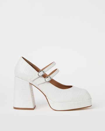 Romana Platform Closed Toe Heeled Shoe - Extra Wide Fit (EEE)