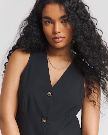 Black Tailored Waistcoat