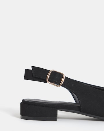 Skylark Flat Peep Toe Slingback Shoes - Extra Wide Fit (EEE)