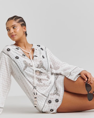 Figleaves Cotton Embroidered Kaftan