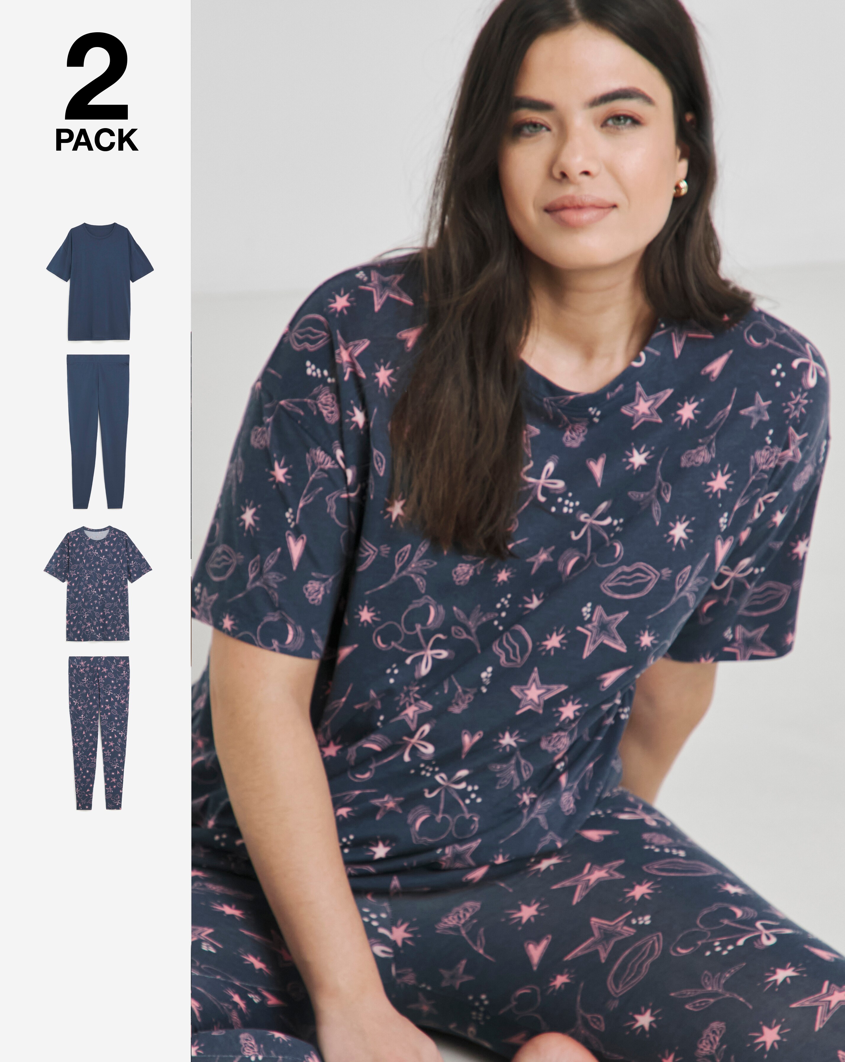 Simply Be (2 Pack) Value Pyjama Sets