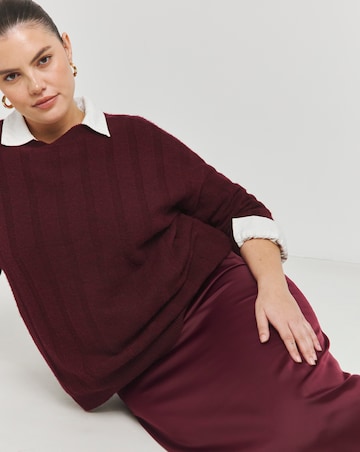Burgundy Satin Maxi Skirt