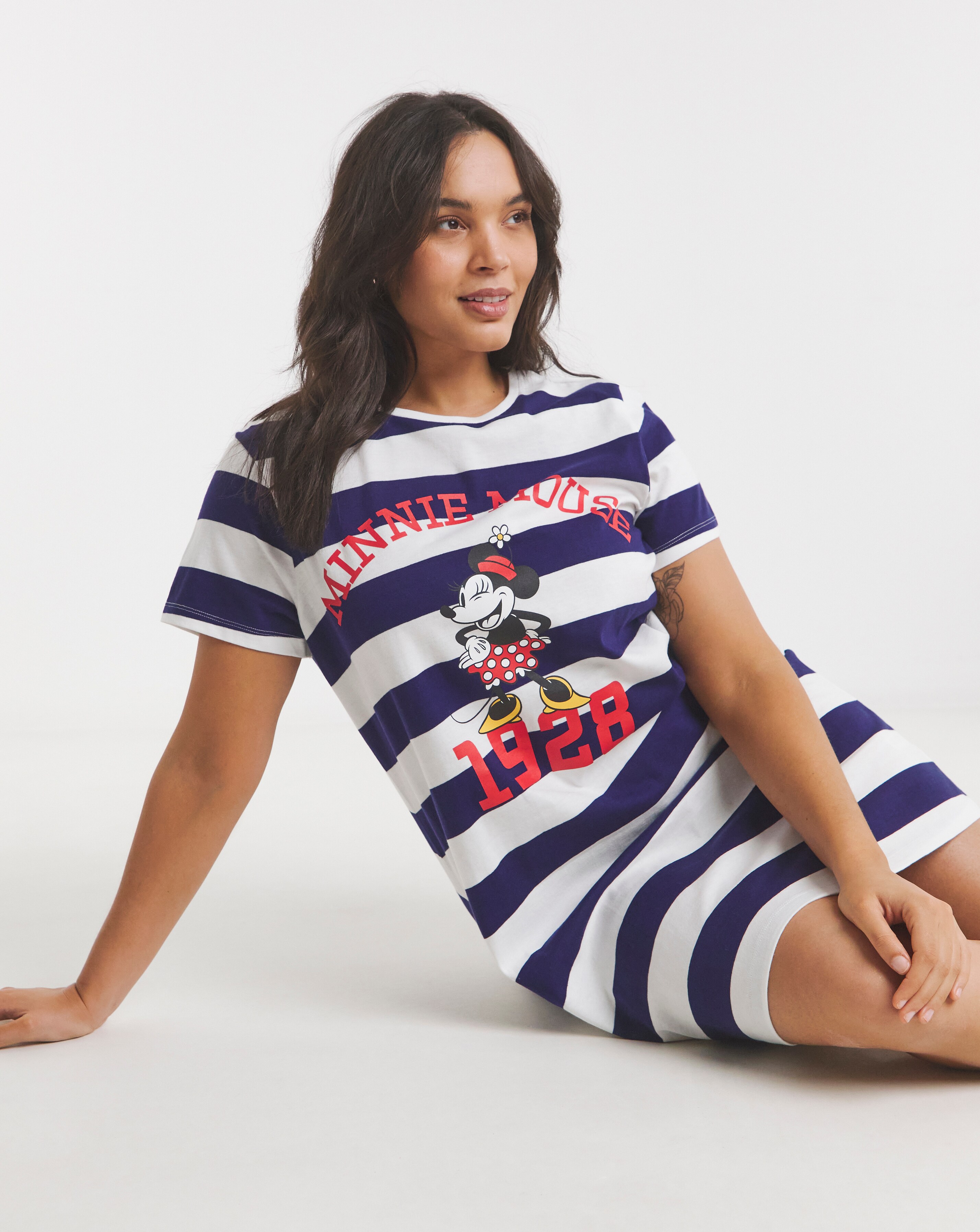 Minnie Mouse Cotton Oversized Tee Varsity Nightie