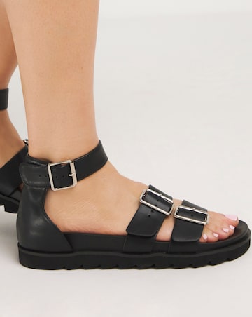 Hannah Two Strap Sandals Wide E Fit