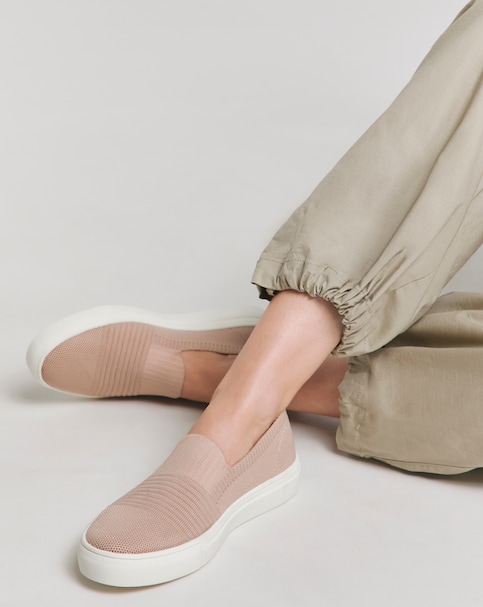 Felicity Stretch Textile Slip On Trainers - Extra Wide Fit (EEE)