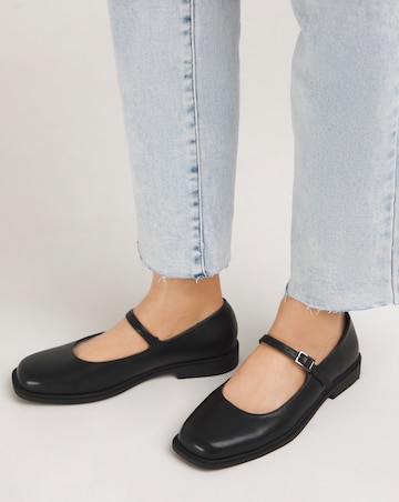 Brooke Mary Jane Square Toe Shoes Wide E Fit