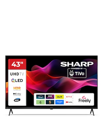 SHARP 4T-C43HM5245KB 43in 4K Ultra HD Smart TiVo LED TV with Freely