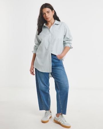 Simply Be Green Stripe Cotton Shirt