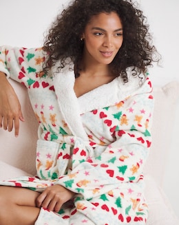 Pretty Secrets Christmas Fair Isle Dressing Gown