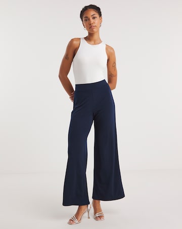 Joanna Hope Short Navy Palazzo Trouser