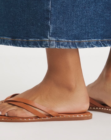Poppy Two Strap Toe Post Classic Flat Sandals Extra Wide EEE Fit Simply Comfort